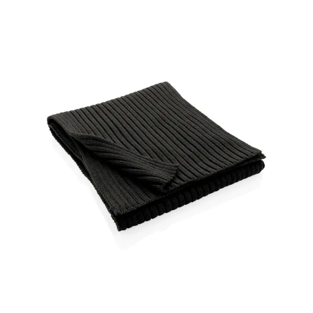  Impact AWARE™ Polylana® knitted scarf 180x25cm - XD Collection Black 