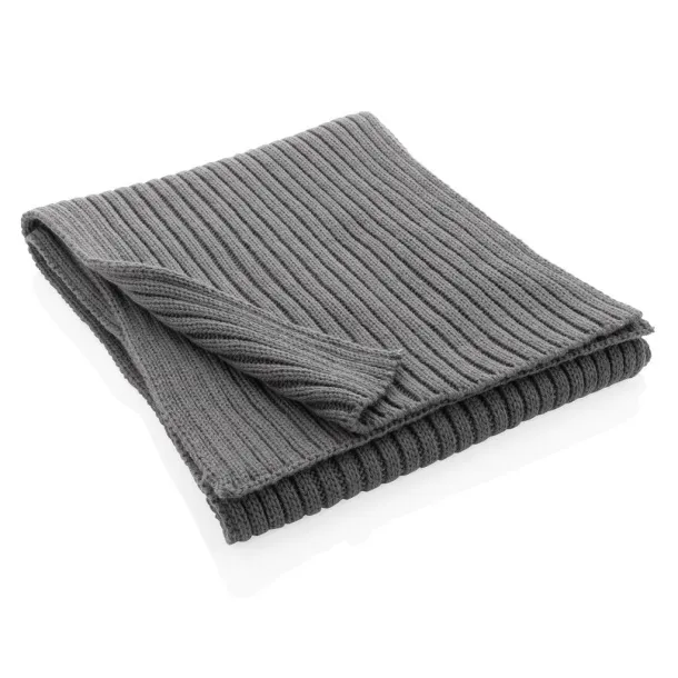  Impact AWARE™ Polylana® knitted scarf 180x25cm - XD Collection Grey 