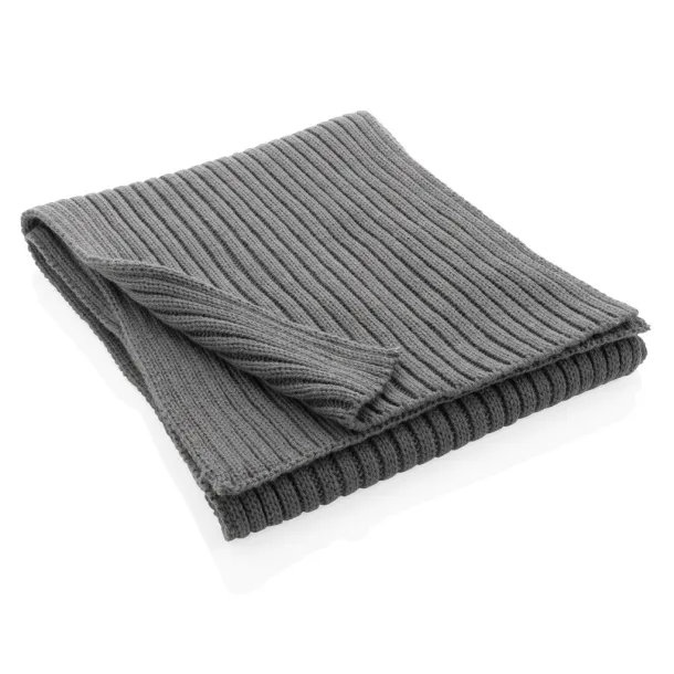  Impact AWARE™ Polylana® knitted scarf 180x25cm - XD Collection Grey 