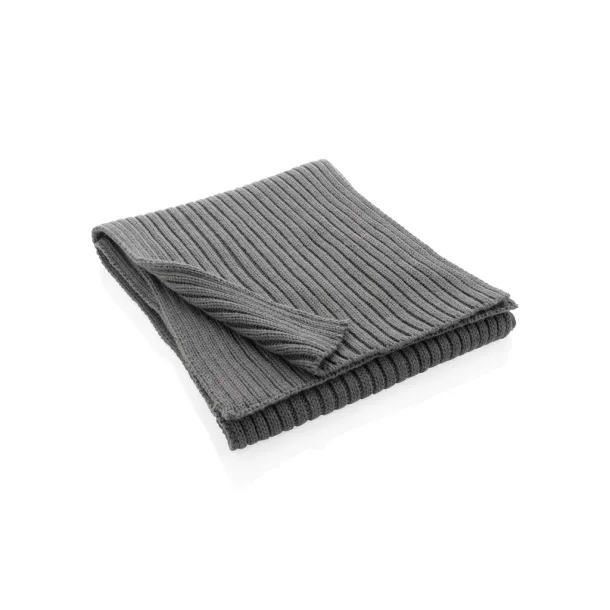  Impact AWARE™ Polylana® knitted scarf 180x25cm - XD Collection Grey 