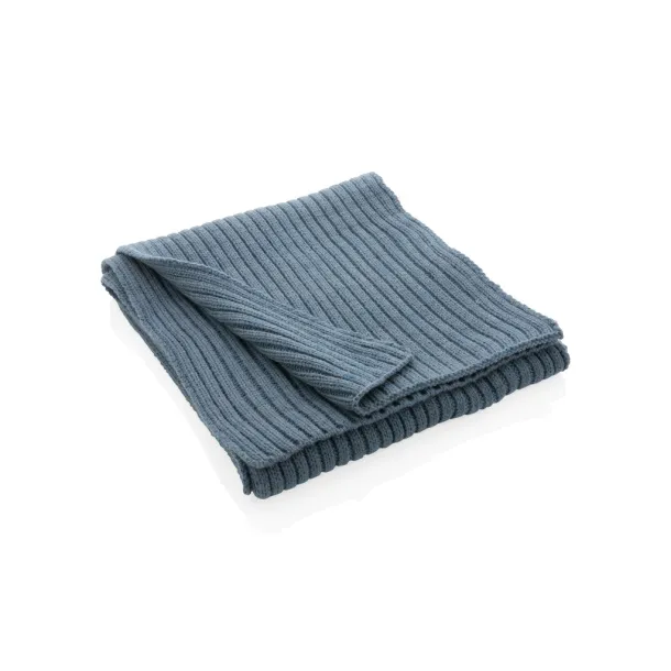  Impact AWARE™ Polylana® knitted scarf 180x25cm - XD Collection blue 