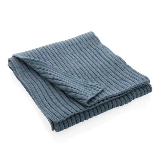  Impact AWARE™ Polylana® knitted scarf 180x25cm - XD Collection blue 