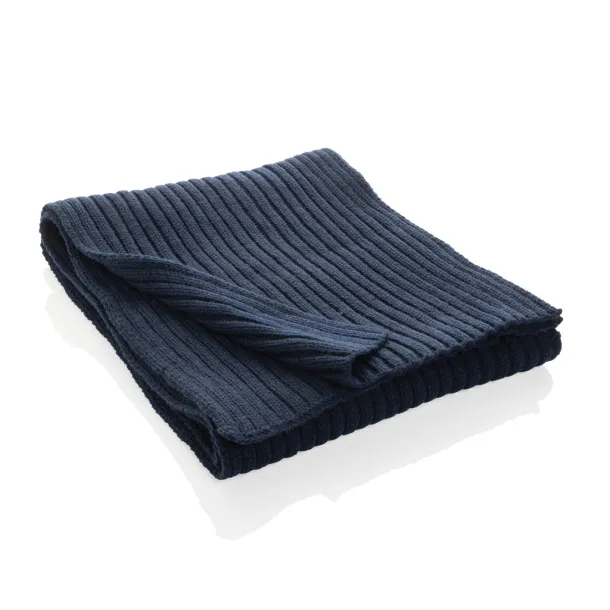  Impact AWARE™ Polylana® knitted scarf 180x25cm - XD Collection blue 