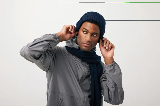  Impact AWARE™ Polylana® knitted scarf 180x25cm - XD Collection navy