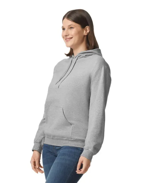  Softstyle® midweight flis unisex hoodie, 285 g/m² - Gildan Ideal Oxford Grey