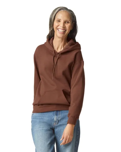  Softstyle® midweight flis unisex hoodie, 285 g/m² - Gildan Cocoa