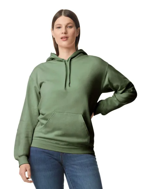  Softstyle® midweight flis unisex hoodie, 285 g/m² - Gildan Military Green