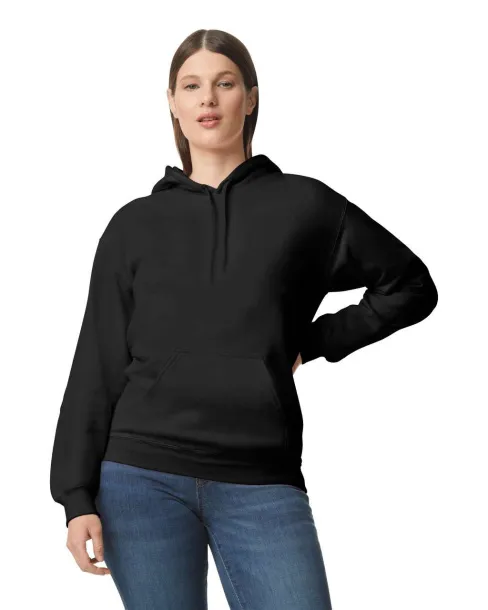 Softstyle® midweight flis unisex hoodie, 285 g/m² - Gildan Crna