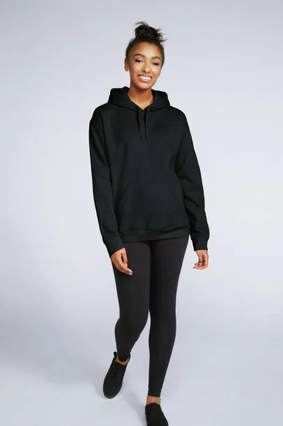  Softstyle® midweight flis unisex hoodie, 285 g/m² - Gildan Crna