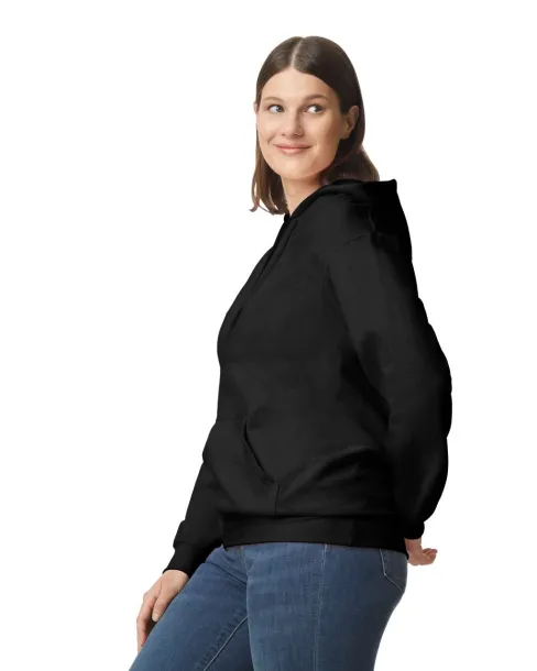  Softstyle® midweight flis unisex hoodie, 285 g/m² - Gildan Crna