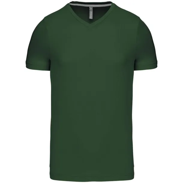  MEN'S SHORT-SLEEVED V-NECK T-SHIRT - Kariban Šumski zelena