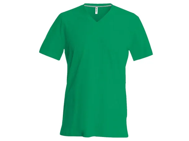  MEN'S SHORT-SLEEVED V-NECK T-SHIRT - Kariban Kelly zelena