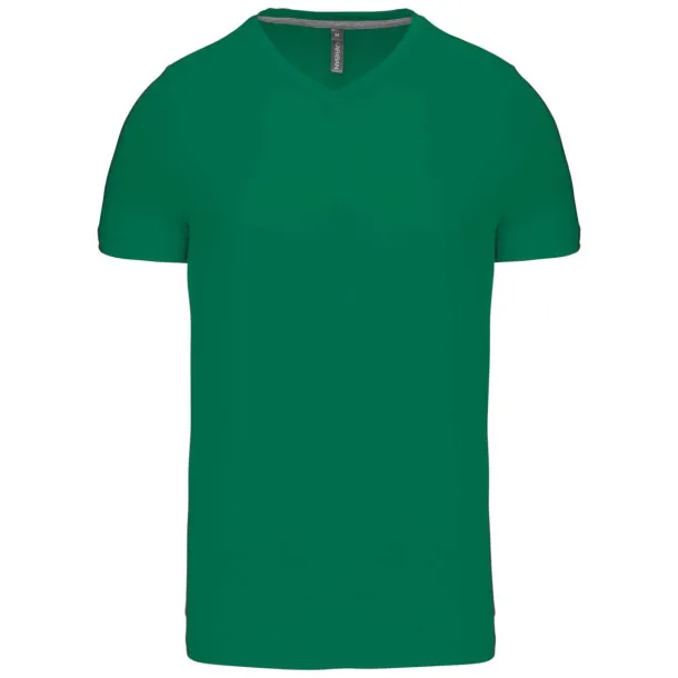  MEN'S SHORT-SLEEVED V-NECK T-SHIRT - Kariban Kelly zelena