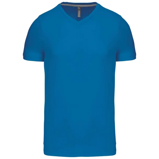  MEN'S SHORT-SLEEVED V-NECK T-SHIRT - Kariban Tropical Blue