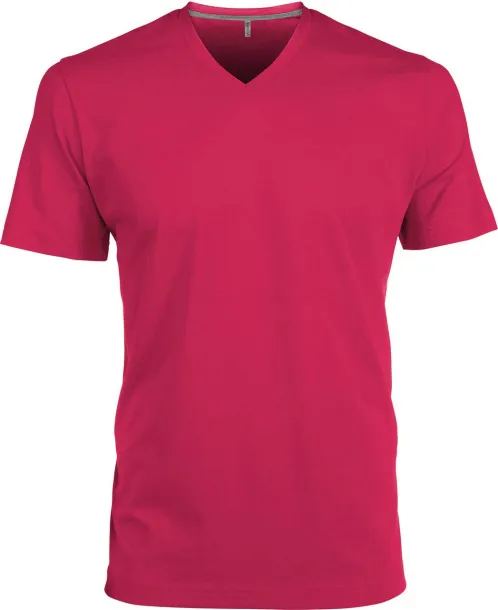  MEN'S SHORT-SLEEVED V-NECK T-SHIRT - Kariban Fuchsia