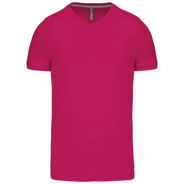  MEN'S SHORT-SLEEVED V-NECK T-SHIRT - Kariban Fuchsia