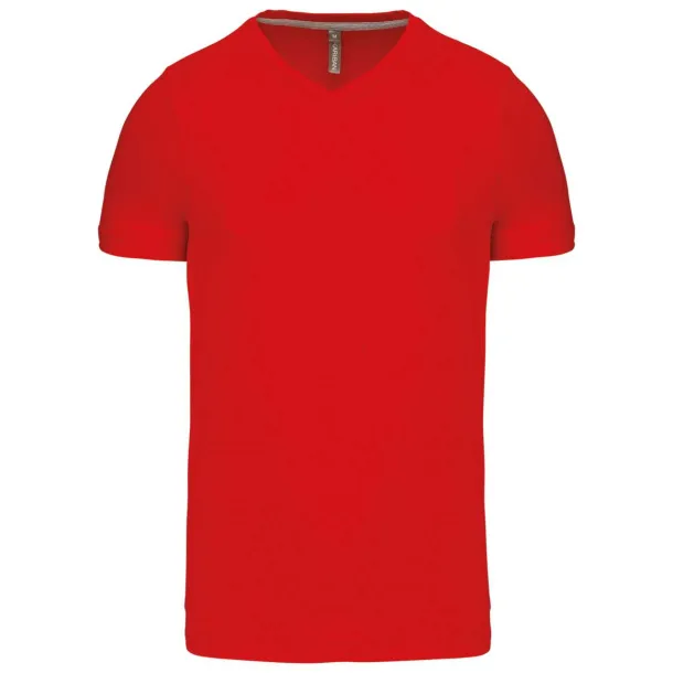  MEN'S SHORT-SLEEVED V-NECK T-SHIRT - Kariban Red