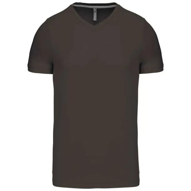  MEN'S SHORT-SLEEVED V-NECK T-SHIRT - Kariban Tamno siva