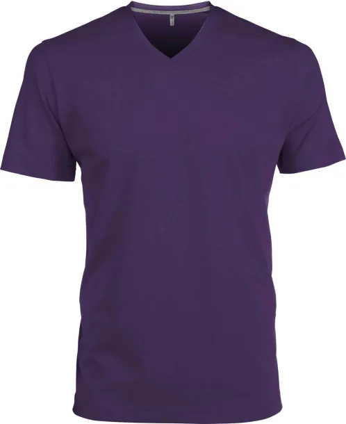  MEN'S SHORT-SLEEVED V-NECK T-SHIRT - Kariban Ljubičasta