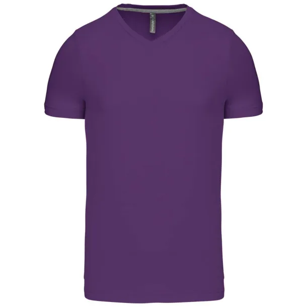  MEN'S SHORT-SLEEVED V-NECK T-SHIRT - Kariban Ljubičasta