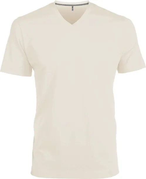  MEN'S SHORT-SLEEVED V-NECK T-SHIRT - Kariban Pjesak smeđa