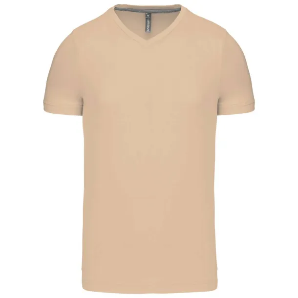  MEN'S SHORT-SLEEVED V-NECK T-SHIRT - Kariban Pjesak smeđa