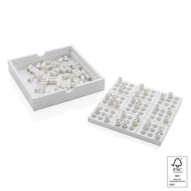  FSC® drvena Sudoku igra - XD Collection Bijela 