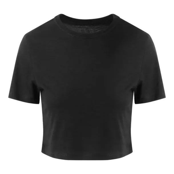  WOMEN'S TRI-BLEND CROPPED T - Just Ts Solid Black