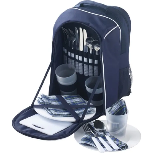  Picnic backpack with cutlery, 25 pcs navy blue