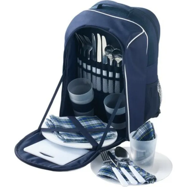  Picnic backpack with cutlery, 25 pcs navy blue