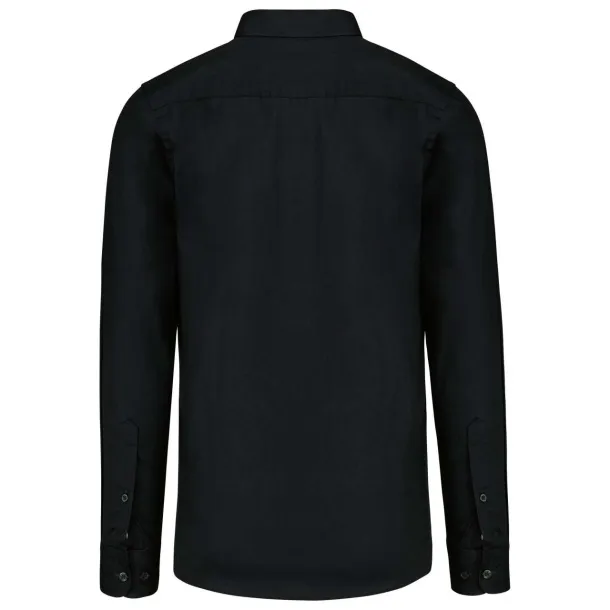  MEN’S LONG-SLEEVED COTTON POPLIN SHIRT - Kariban Black