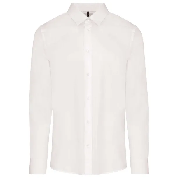  MEN’S LONG-SLEEVED COTTON POPLIN SHIRT - Kariban White