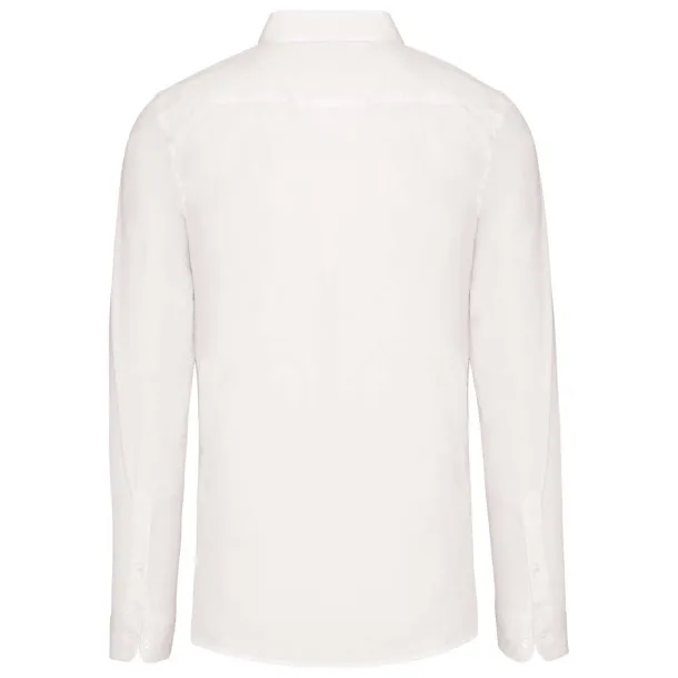  MEN’S LONG-SLEEVED COTTON POPLIN SHIRT - Kariban White