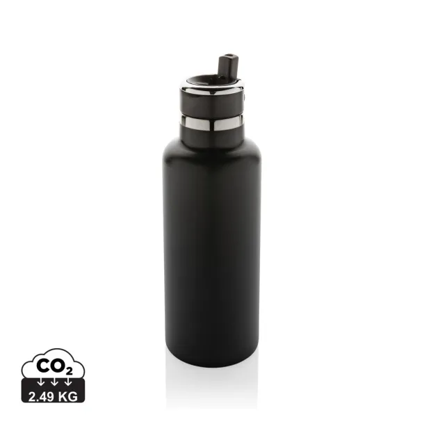  Hydro RCS recycled stainless steel vacuum bottle with spout - XD Collection Black 