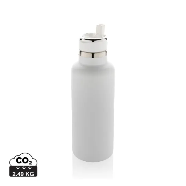  Hydro RCS recycled stainless steel vacuum bottle with spout - XD Collection White 