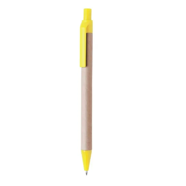  Recycled cardboard ball pen yellow