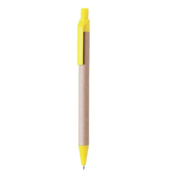  Recycled cardboard ball pen yellow