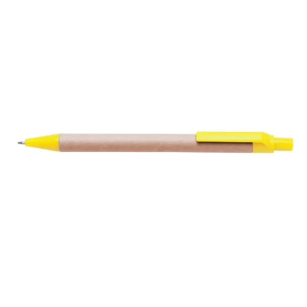  Recycled cardboard ball pen yellow