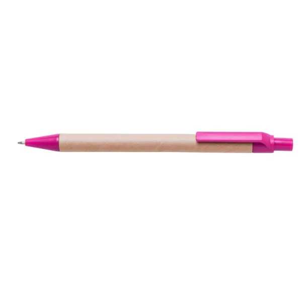  Recycled cardboard ball pen pink