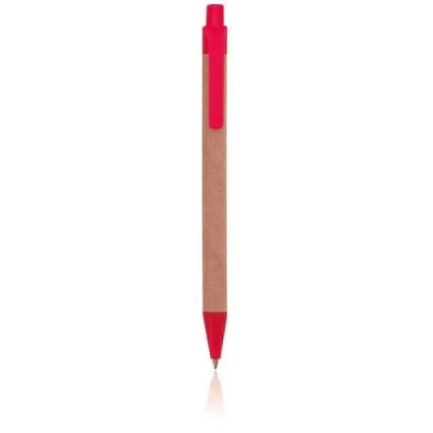  Recycled cardboard ball pen red