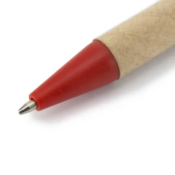  Recycled cardboard ball pen red