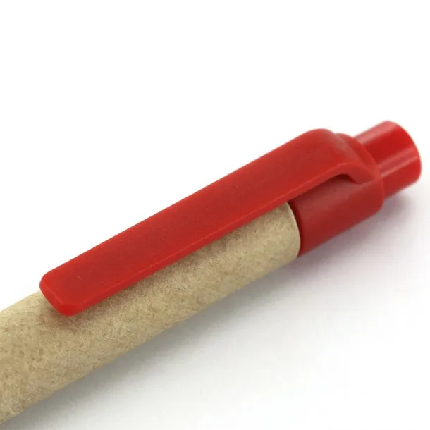  Recycled cardboard ball pen red