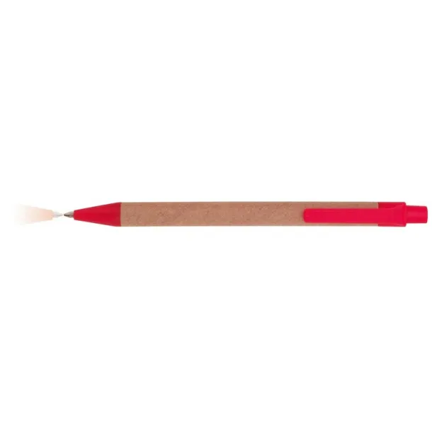  Recycled cardboard ball pen red