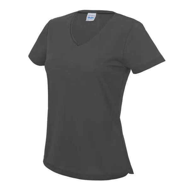  V NECK WOMEN'S COOL T - Just Cool Charcoal