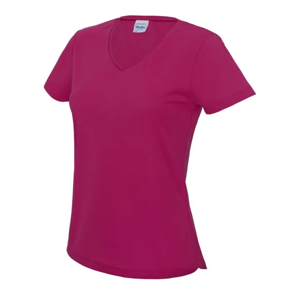  V NECK WOMEN'S COOL T - Just Cool Hot Pink