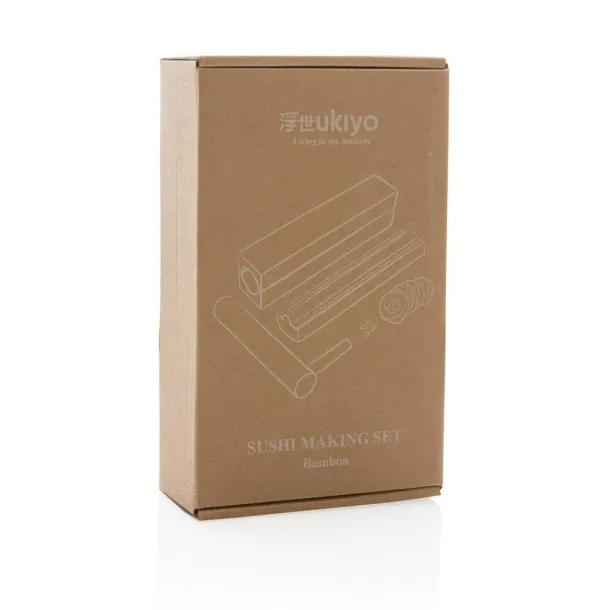 Ukiyo bamboo sushi making set - Ukiyo Brown 