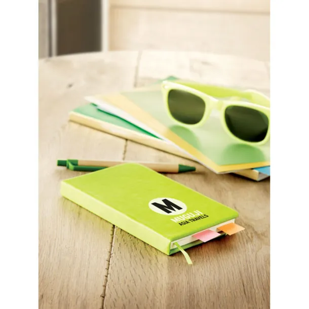 NOTELUX A6 notebook lined Lime