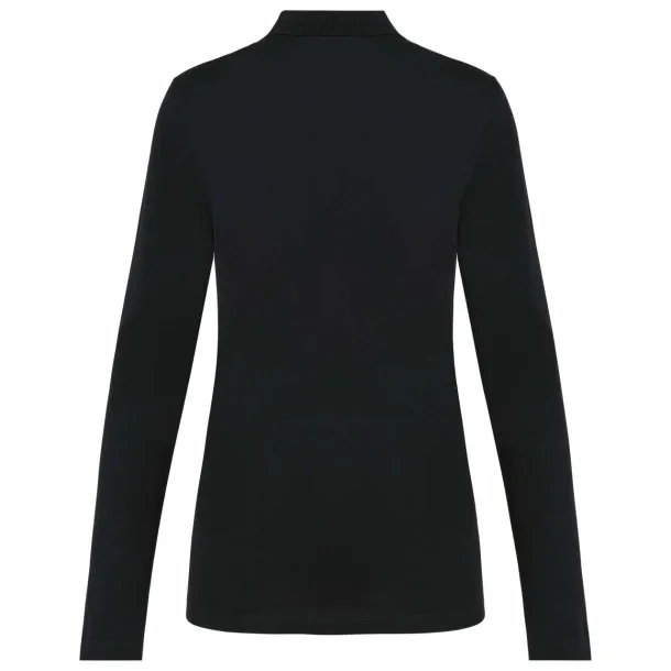  LADIES' LONG-SLEEVED SUPIMA® POLO SHIRT - Kariban Premium Black