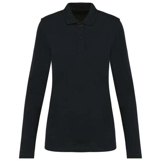  LADIES' LONG-SLEEVED SUPIMA® POLO SHIRT - Kariban Premium Black