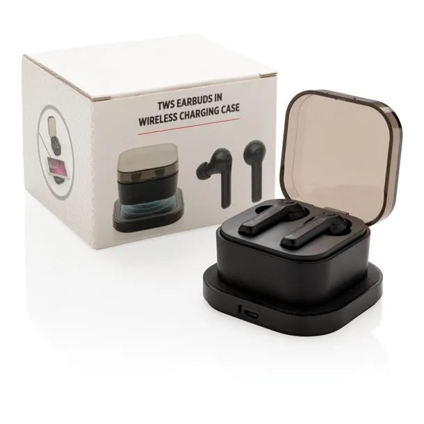  TWS earbuds in wireless charging case - XD Collection Black 